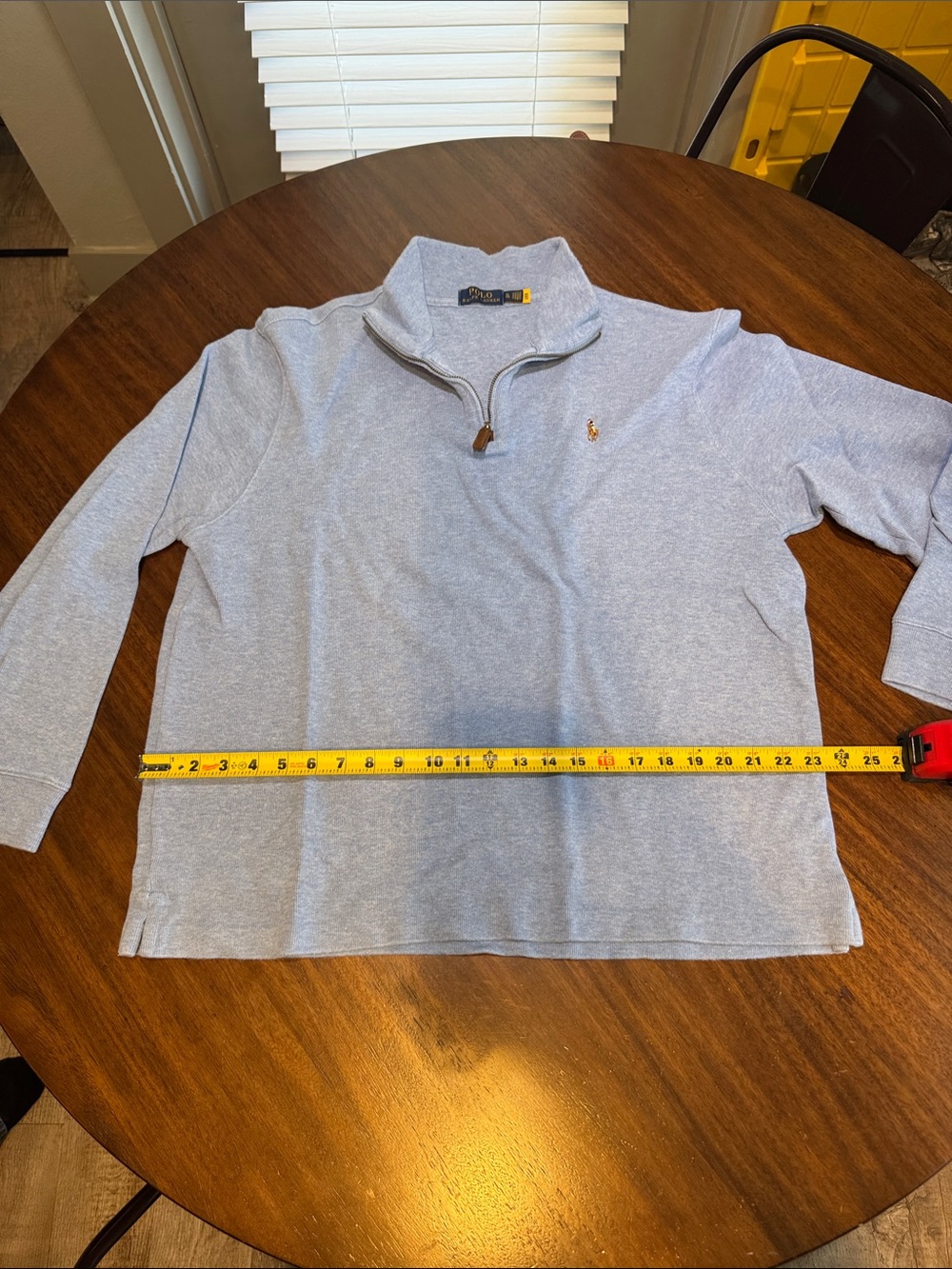 Polo by Ralph Lauren Light Blue Quarter-Zip Sweater